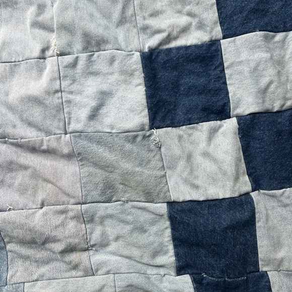 Vintage handmade patchwork quilt blanket throw 🌷🥤🌿 - Picture 15 of 16